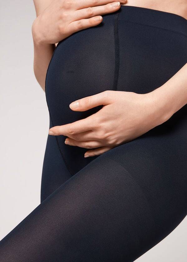 Calzedonia 60 Denier Maternity Opaque Donna Collant Blu | IT1043YU