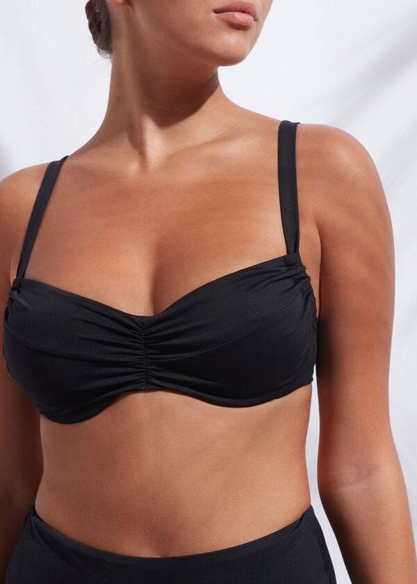 Calzedonia Balconette Indonesia Donna Top Bikini Nere | IT1664EX