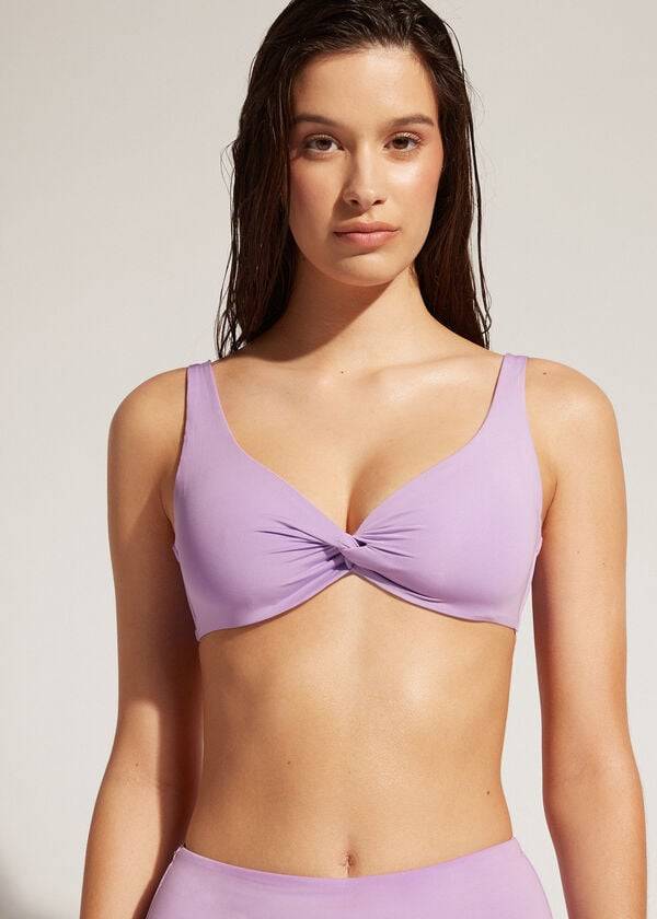 Calzedonia Balconette Indonesia Eco Donna Top Bikini Viola | IT1670OR