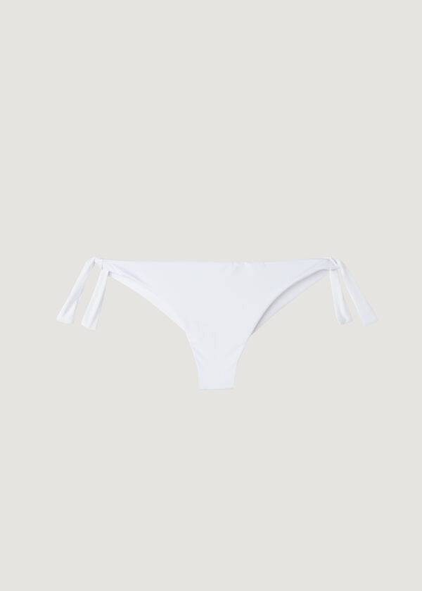 Calzedonia Bow Brazilian Indonesia Eco Donna Slip Bikini Bianche | IT1299WY