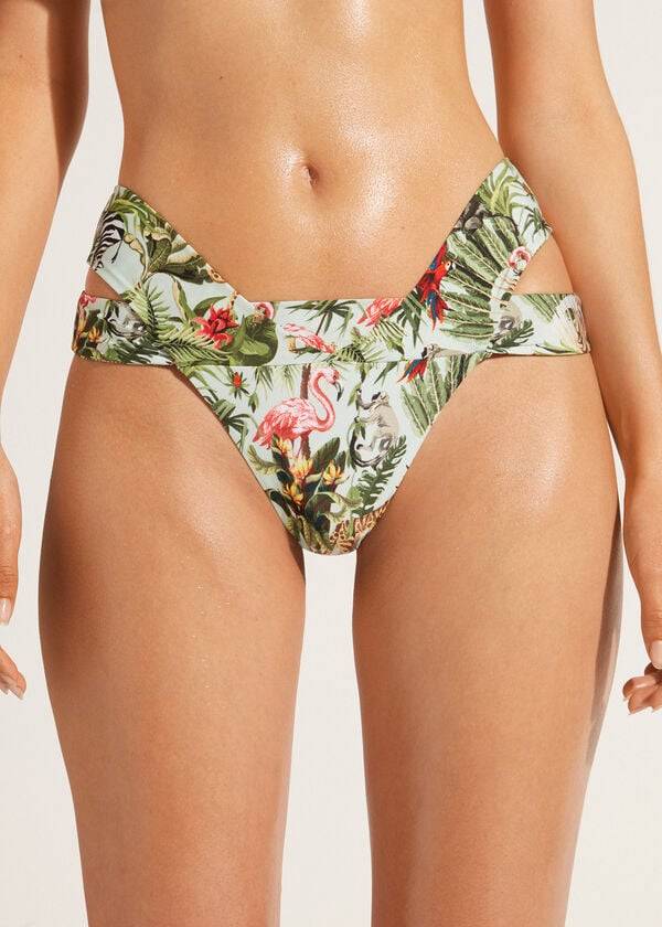 Calzedonia Brazilian Bandeau Nairobi Eco Donna Slip Bikini Verdi | IT1305IS