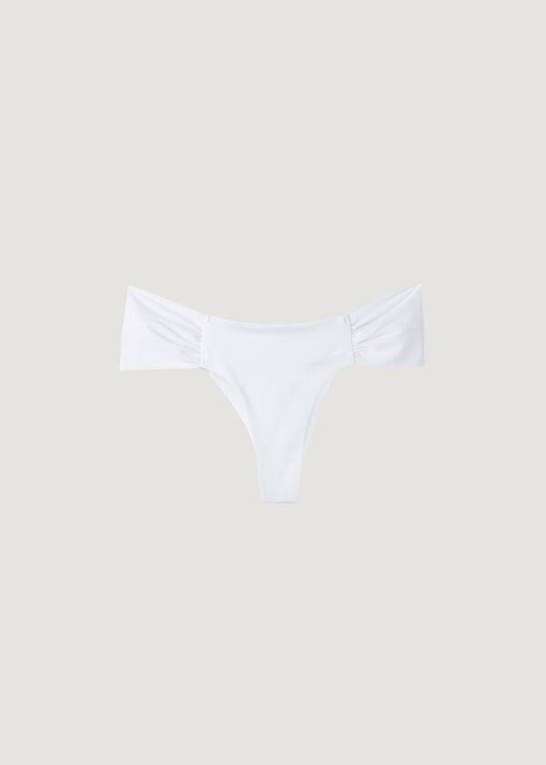 Calzedonia Brazilian Indonesia Eco Donna Slip Bikini Bianche | IT1310DN