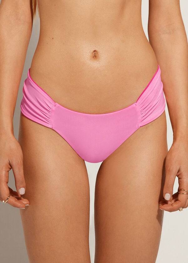 Calzedonia Brazilian Indonesia Eco Donna Slip Bikini Rosa | IT1313HK