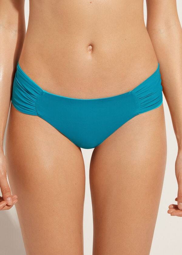 Calzedonia Brazilian Indonesia Eco Donna Slip Bikini Verde Acqua Verdi | IT1314JJ