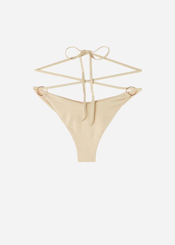 Calzedonia Brazilian String Abu Dhabi Donna Slip Bikini Oro | IT1326EX