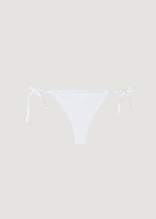 Calzedonia Brazilian String Indonesia Eco Donna Slip Bikini Bianche | IT1337FM