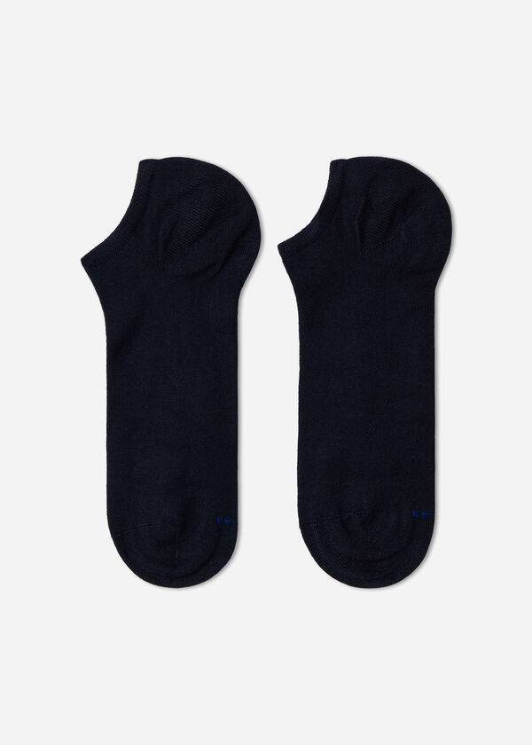 Calzedonia Cashmere Blend No-Show Uomo Calzini Blu | IT2880HK