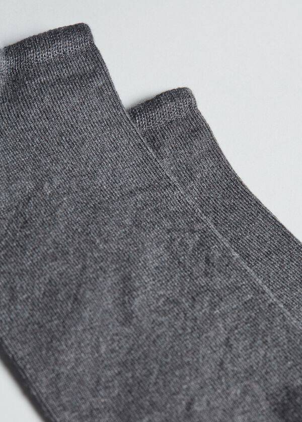 Calzedonia Cashmere Blend No-Show Uomo Calzini Grigie | IT2882FM