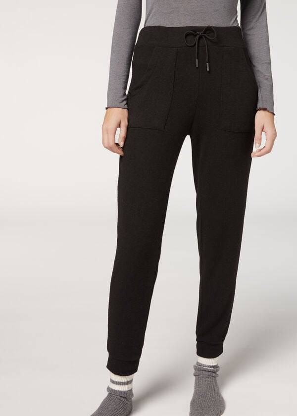 Calzedonia Cashmere Blend Stretch Donna Pantaloni Nere | IT2714FM