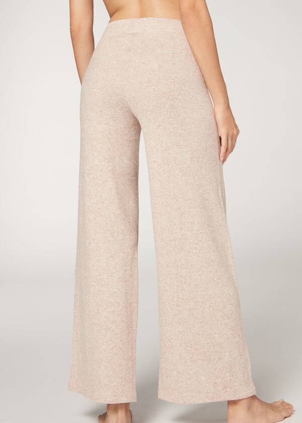 Calzedonia Cashmere Palazzo Donna Leggings Beige | IT2623HK