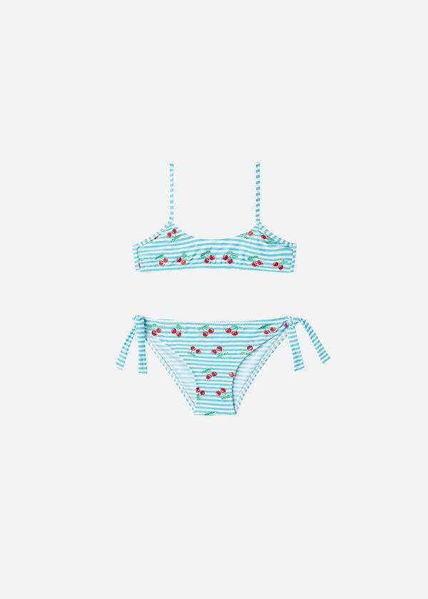 Calzedonia Cherry Two-Piece Ariel Bambino Costumi Da Bagno Blu | IT3037QZ