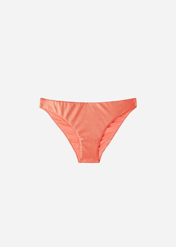 Calzedonia Coated-Effect Antigua Donna Slip Bikini Corallo Arancioni | IT1362DN