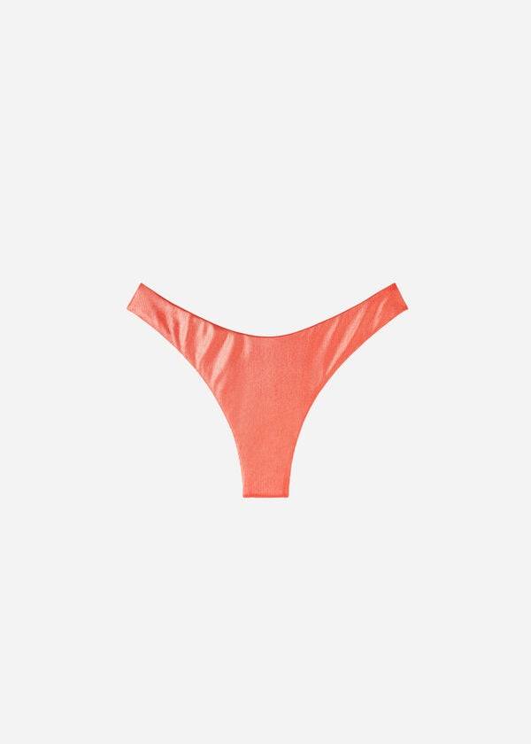 Calzedonia Coated-Effect High-Cut Brazilian Antigua Donna Slip Bikini Corallo Arancioni | IT1364GL