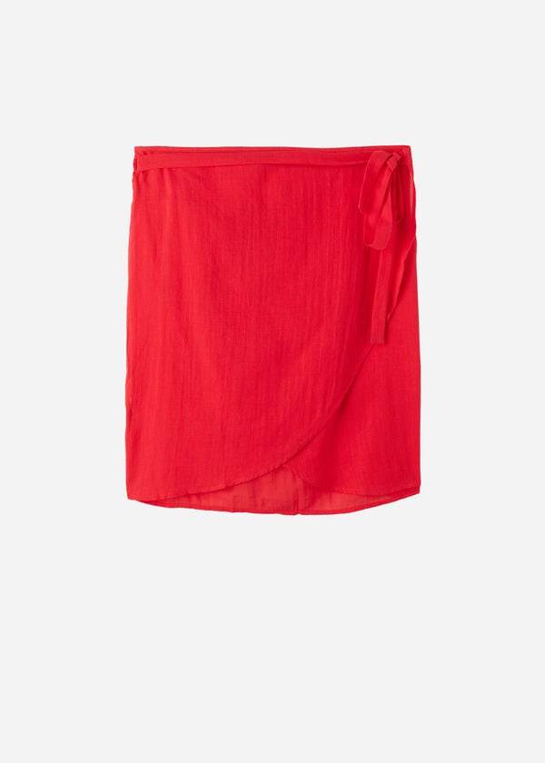 Calzedonia Corta Wrap Sarong Donna Cover Ups Rosse | IT2140AP