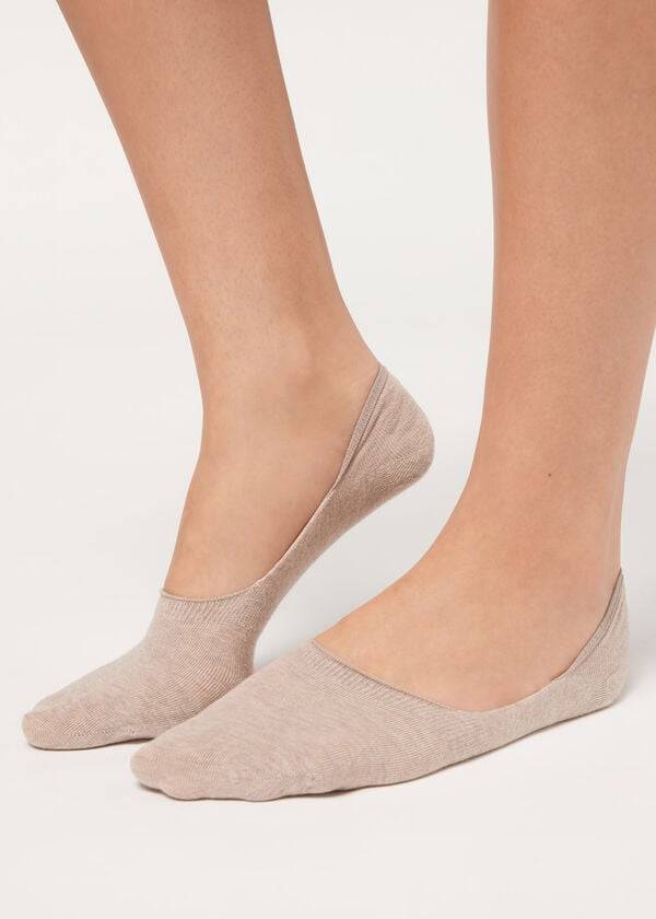 Calzedonia Cotone Invisible Donna Calzini Beige | IT2198JJ