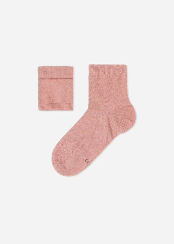 Calzedonia Cotone with Fresh Feet Traspirante Materiale Corta Bambino Calzini Rosa | IT3106EX