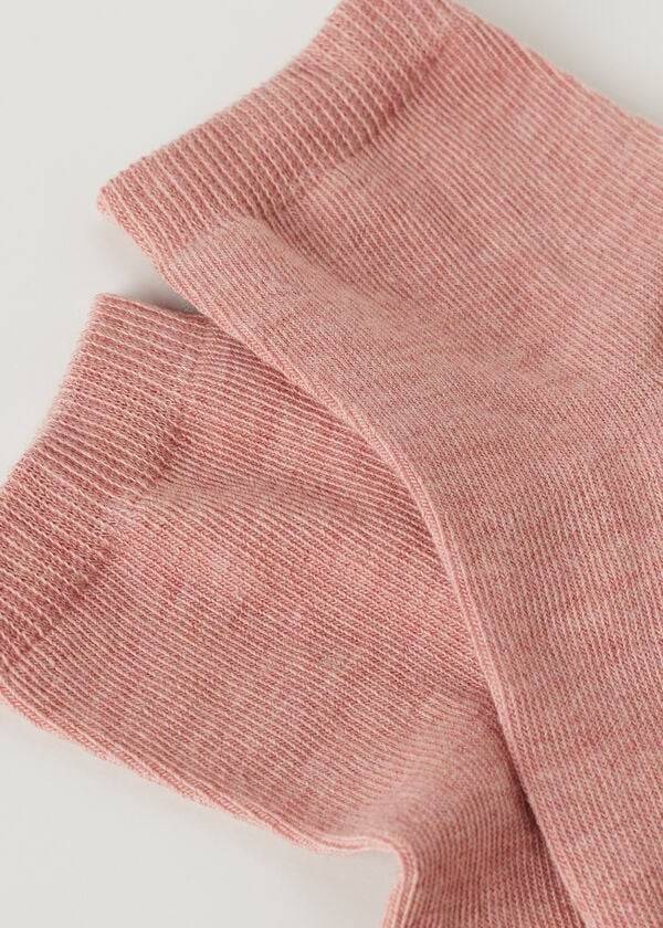 Calzedonia Cotone with Fresh Feet Traspirante Materiale Corta Bambino Calzini Rosa | IT3178WY