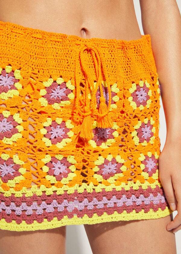 Calzedonia Crochet Skirt Donna Cover Ups Arancioni | IT2130QZ