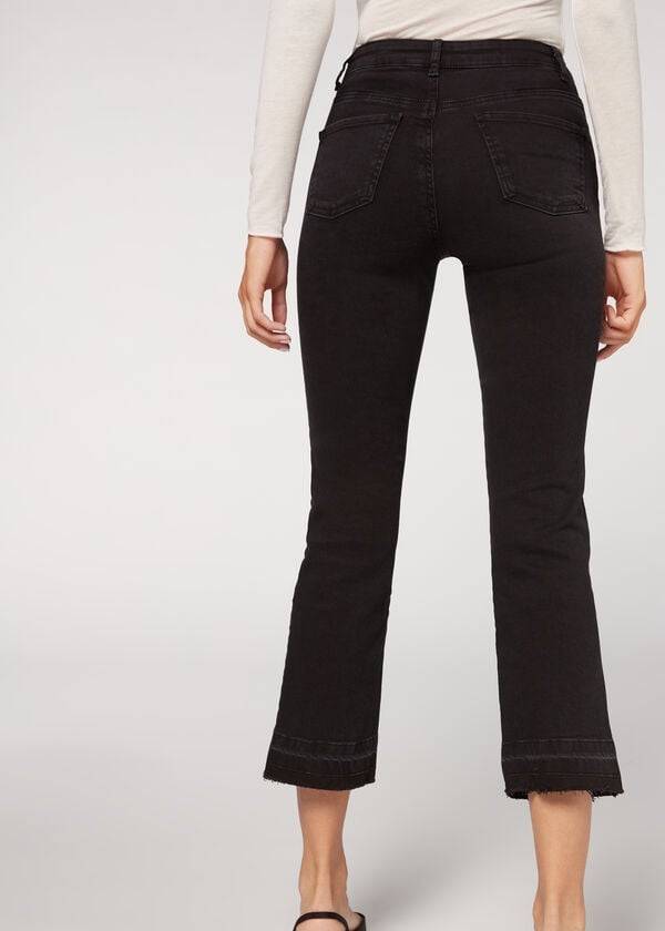 Calzedonia Cropped Flare Donna Jeans Grigie | IT2562BC