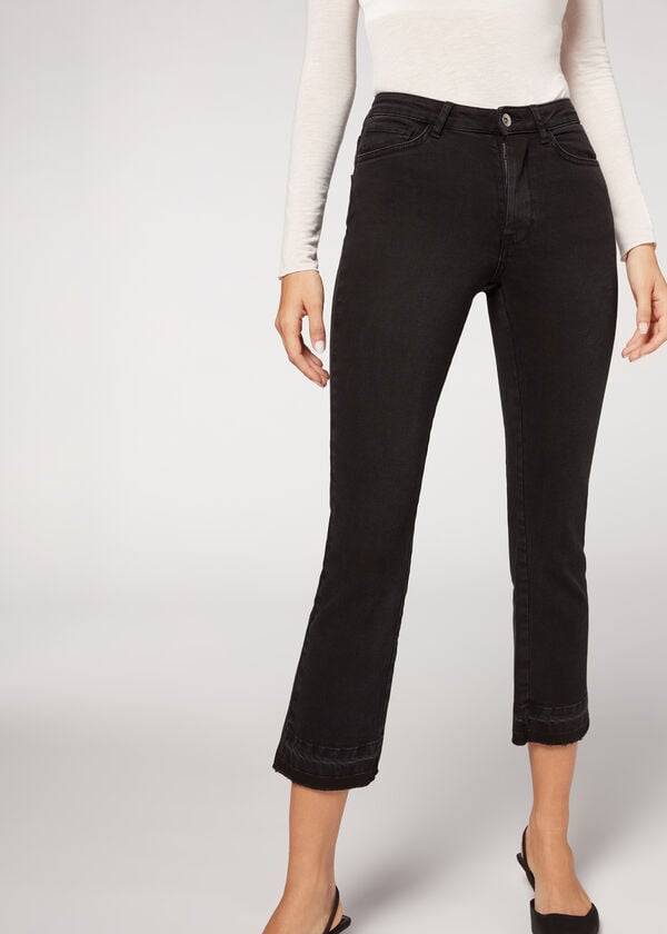 Calzedonia Cropped Flare Donna Jeans Grigie | IT2562BC