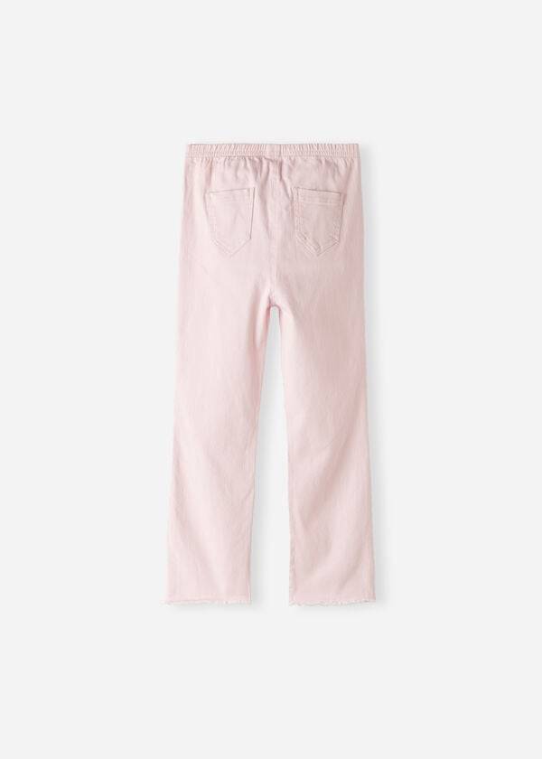 Calzedonia Cropped Flared Denim Bambino Leggings Rosa | IT3125AP