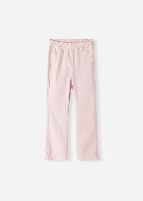 Calzedonia Cropped Flared Denim Bambino Leggings Rosa | IT3125AP