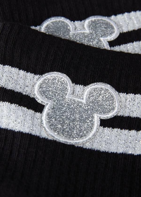 Calzedonia Disney Mickey Mouse Corta Sportive Donna Calzini Nere | IT2419AP