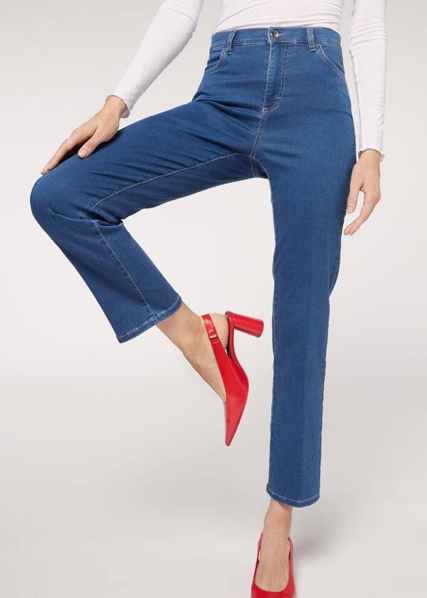 Calzedonia Eco Comfort Donna Jeans Blu | IT2569JJ