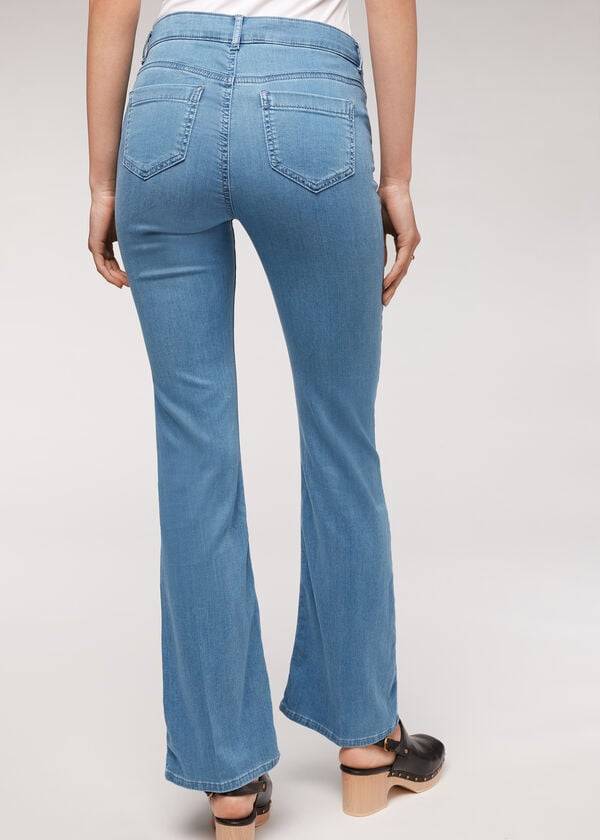 Calzedonia Eco Light Flared Denim Donna Jeans Blu | IT2576PQ