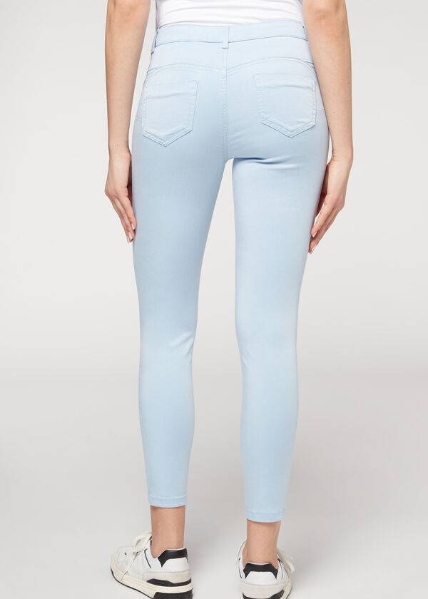 Calzedonia Eco Light Push Up Denim Donna Jeans Beige | IT2585QZ