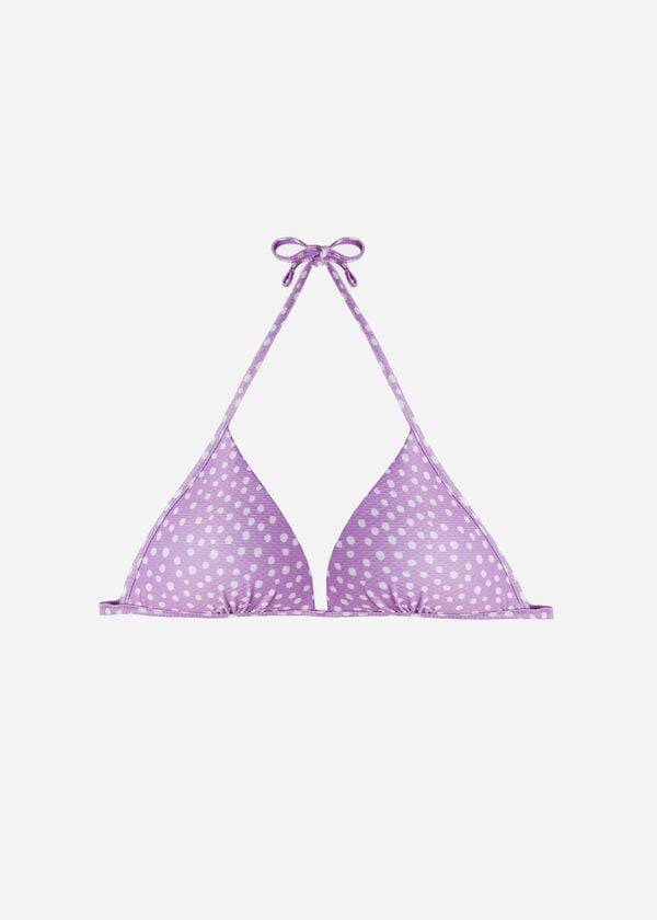 Calzedonia Fixed Triangle Cipro Donna Top Bikini Viola | IT1714QZ