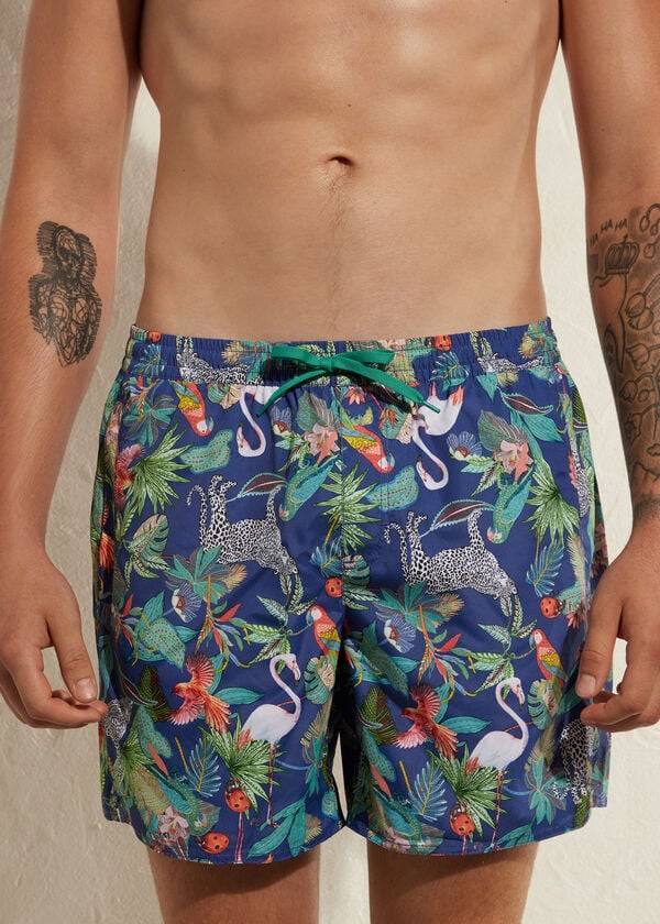 Calzedonia Formentera Uomo Costume Da Bagno Verdi Blu | IT2919RW