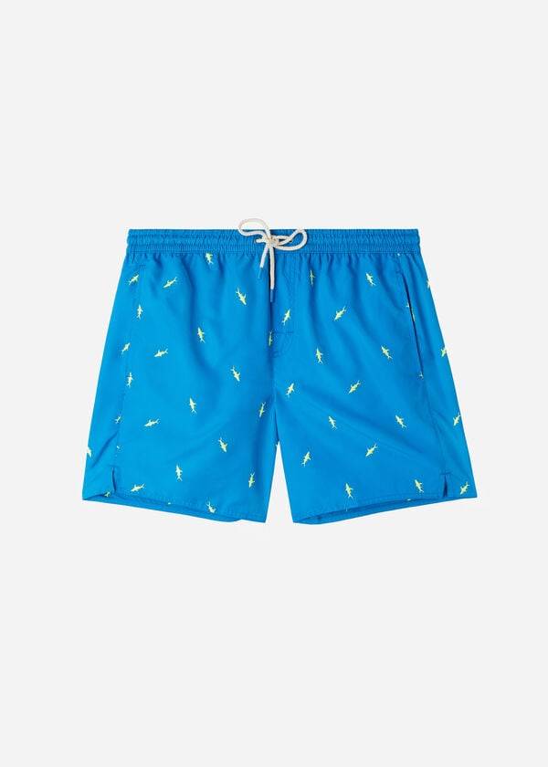 Calzedonia Formentera Uomo Costume Da Bagno Blu Grigie | IT2939WY