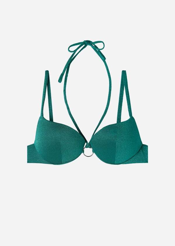 Calzedonia Graduated Imbottito Push Up Hollywood Donna Top Bikini Verdi | IT1719YU