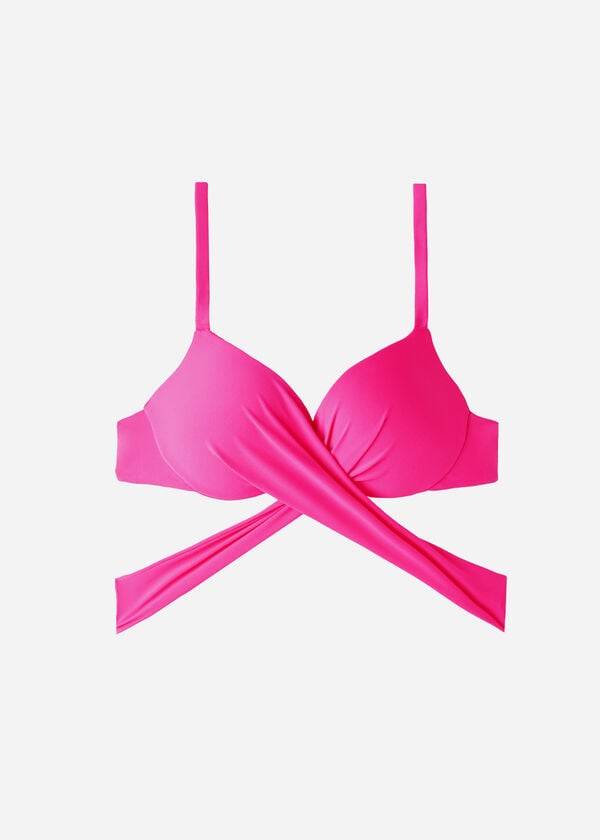 Calzedonia Graduated Imbottito Push Up Indonesia Donna Top Bikini Rosa | IT1722OR