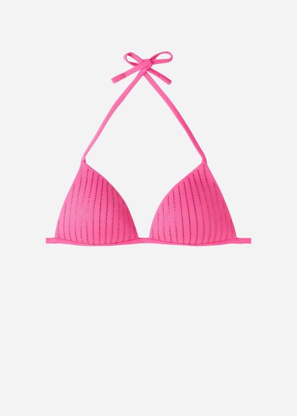 Calzedonia Graduated Imbottito Triangle Shanghai Donna Top Bikini Rosa | IT1747IS