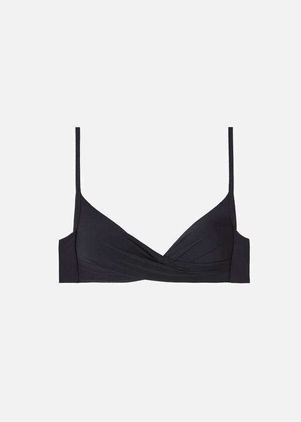 Calzedonia Graduated Soft Crisscross Imbottito Triangle Indonesia Donna Top Bikini Nere | IT1754GL