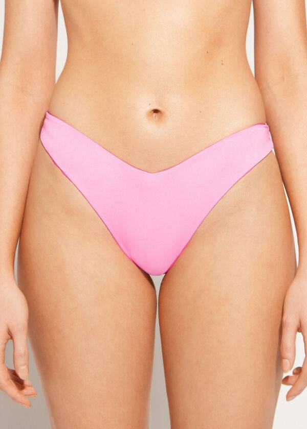 Calzedonia High Cut Brazilian Indonesia Eco Donna Slip Bikini Rosa | IT1389FM