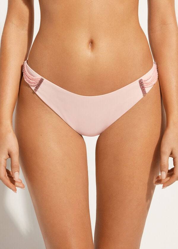 Calzedonia High-Cut Brazilian Manila Donna Slip Bikini Rosa | IT1443HK