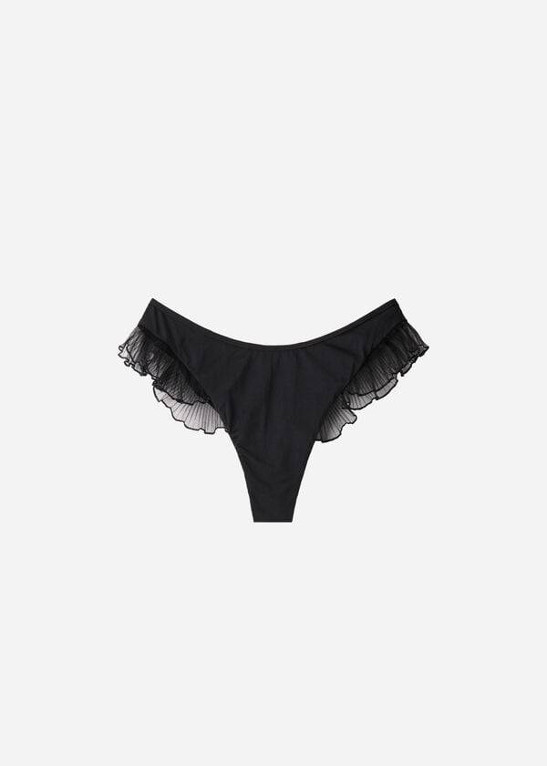 Calzedonia High Cut Brazilian Singapore Donna Slip Bikini Nere | IT1393KI