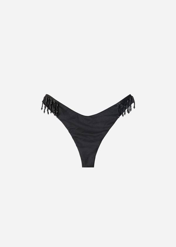 Calzedonia High Cut Brazilian Taipei Donna Slip Bikini Nere | IT1394LH