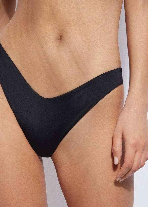 Calzedonia High Cut Indonesia Eco Donna Slip Bikini Nere | IT1395ZG