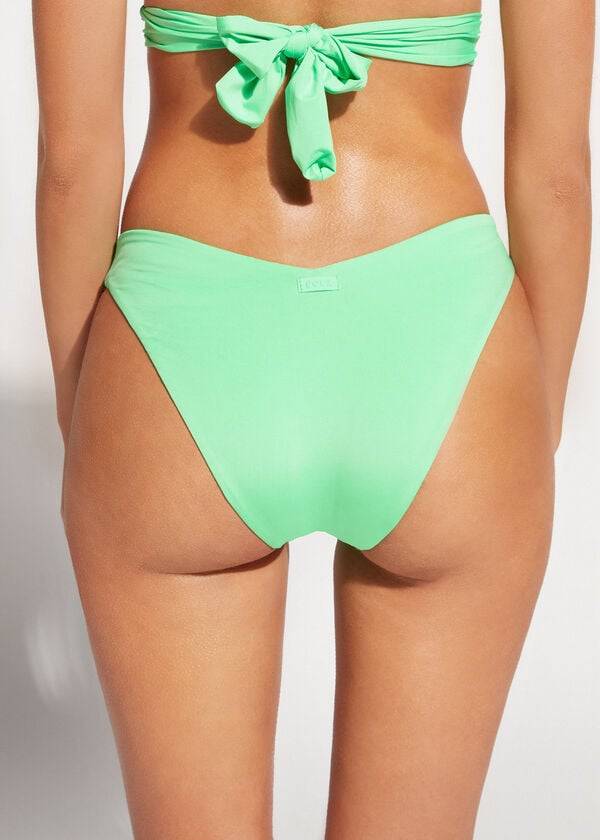 Calzedonia High Cut Indonesia Eco Donna Slip Bikini Menta | IT1396XF