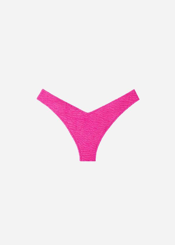 Calzedonia High Cut V-shaped Brazilian Miami Donna Slip Bikini Rosa | IT1399BC