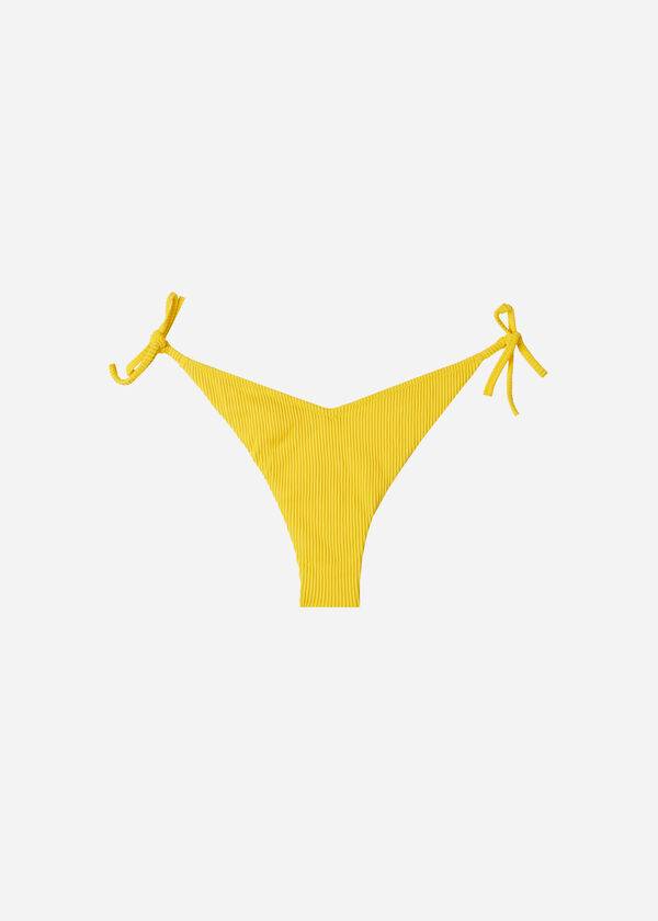 Calzedonia High Cut V-shaped Brazilian New York Donna Slip Bikini Gialle | IT1400NB