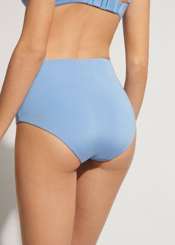 Calzedonia High Shaper Vita Indonesia Eco Donna Slip Bikini Blu | IT1403WY