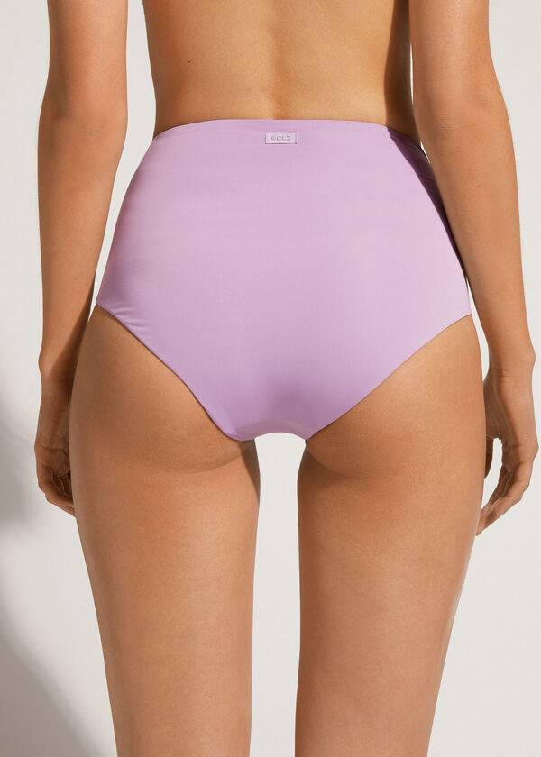 Calzedonia High Shaper Vita Indonesia Eco Donna Slip Bikini Viola | IT1404EX