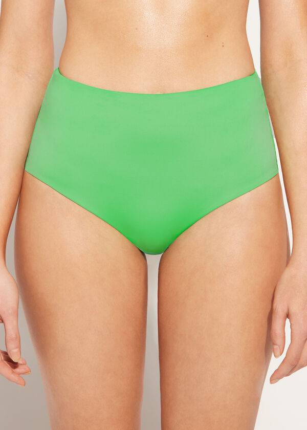 Calzedonia High Shaper Vita Indonesia Eco Donna Slip Bikini Verdi | IT1408UT