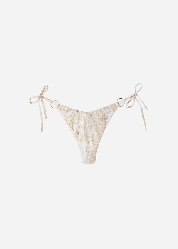 Calzedonia High V-Cut Brazilian Melbourne Donna Slip Bikini Oro | IT1411PQ