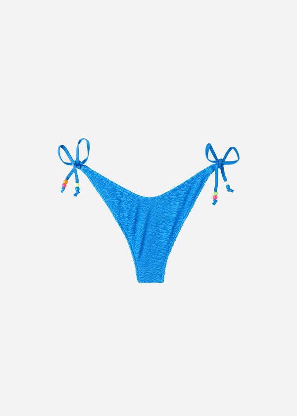 Calzedonia High V-Cut Brazilian San Diego Donna Slip Bikini Blu | IT1415FM